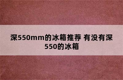 深550mm的冰箱推荐 有没有深550的冰箱